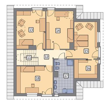 RZUT PODDASZA POW. 78,1 m²